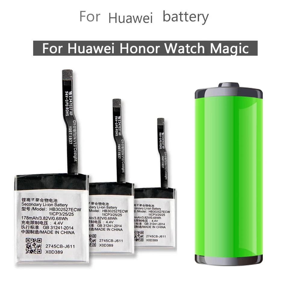 Batteria Hb302527Ecw Per Huawei Honor Watch Magic Gt 178Mah Batteria Di Ricambio