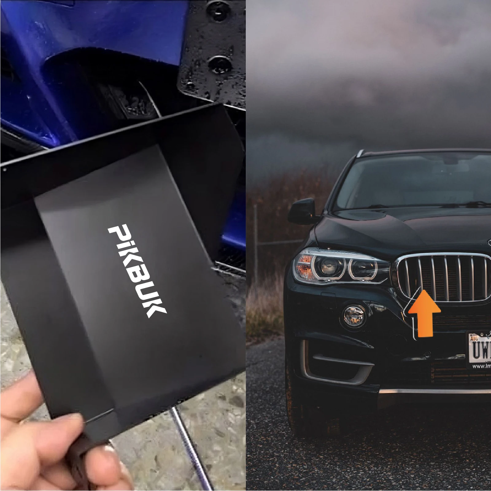 PIKBUK 다이나믹 에어 스쿱 BMW N55 F20/F30 135i/235i/335i/435i 알루미늄 1쌍