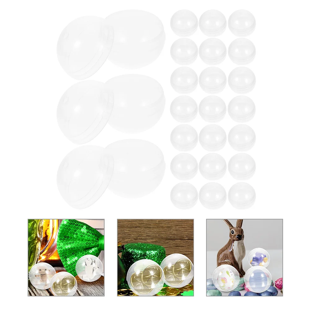 

40 Pcs Fillable Capsules Balls Vending Machine Chewing Gum Toys Multi-purpose Packing Plastic Empty Stuffed