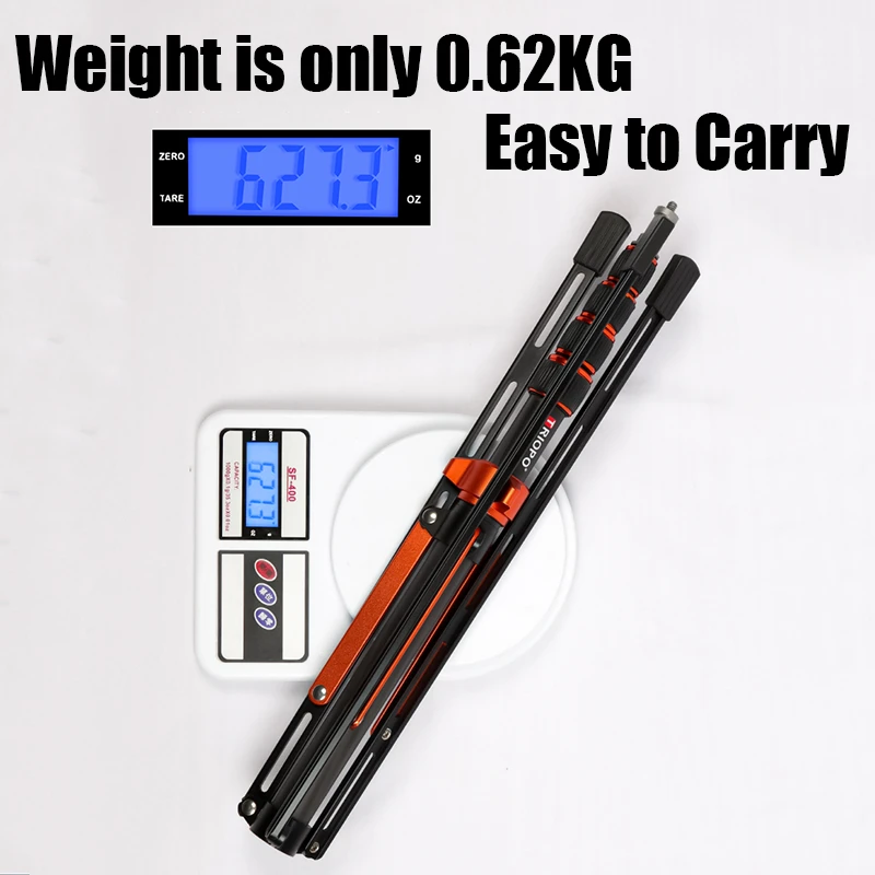 Description Picture 6 of item2.1m Carbon Fiber Photographic Light Stand Adjustable Tripod 1/4 Screw Portable Lamp Holder for Photography Flash Softbox TRIOPO