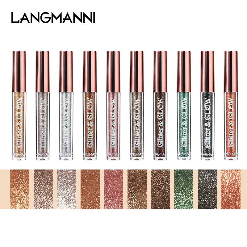 10-Piece Diamond Glitter Liquid Eyeshadow Set, Long-Lasting Shimmer, High-Pigment Sparkling Eye Makeup, Perfect for Glamorous 4