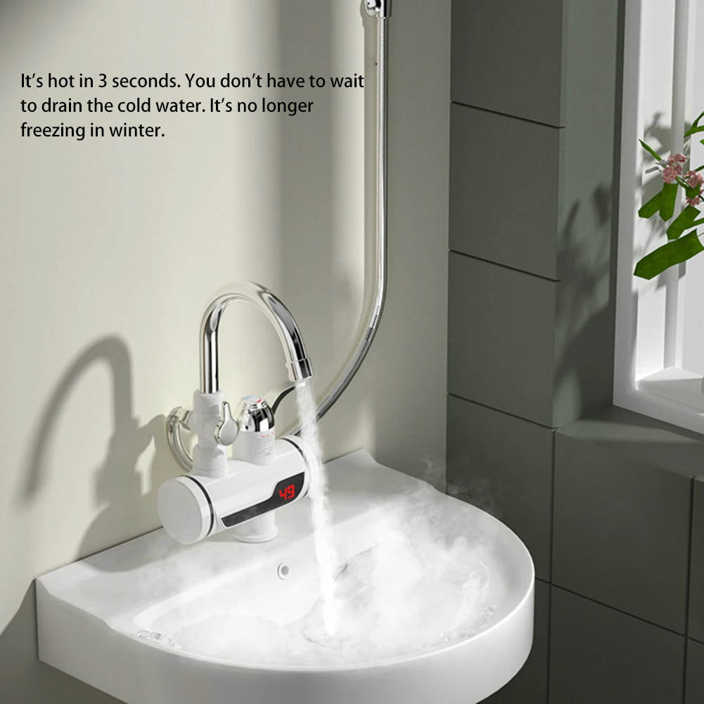 Shower Pemanas Air Elektrik Set Plug EU Display Digital Dapur Kamar Mandi  Perangkat Pemanas Keran Air Panas Tanpa Tangki - AliExpress