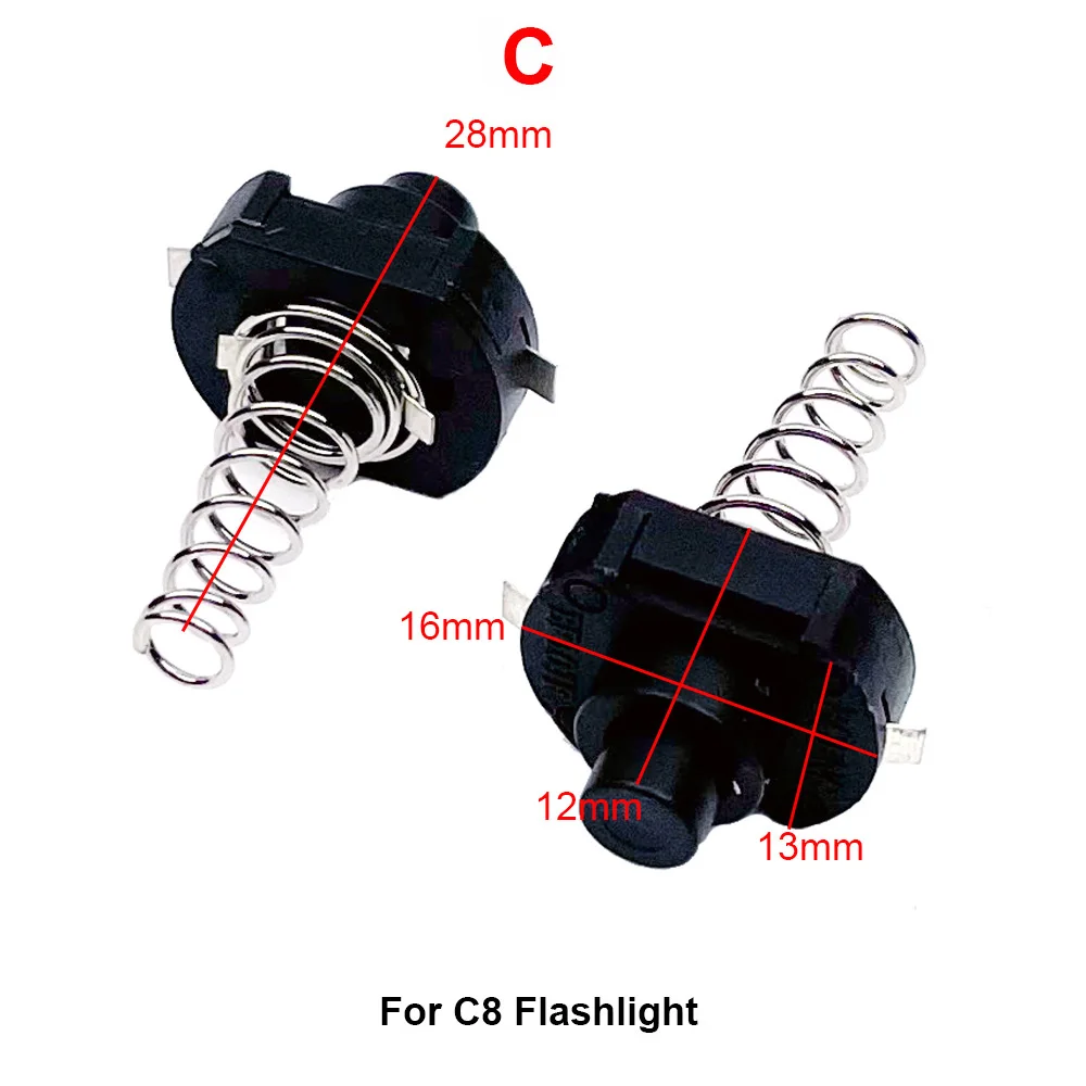 Flashlight Switch Tail or Middle Clicky Push Button Q5 T6 L2 XPL SST40 XHP50 LED 501B 502B C8 Rechargeable Torch DIY Parts