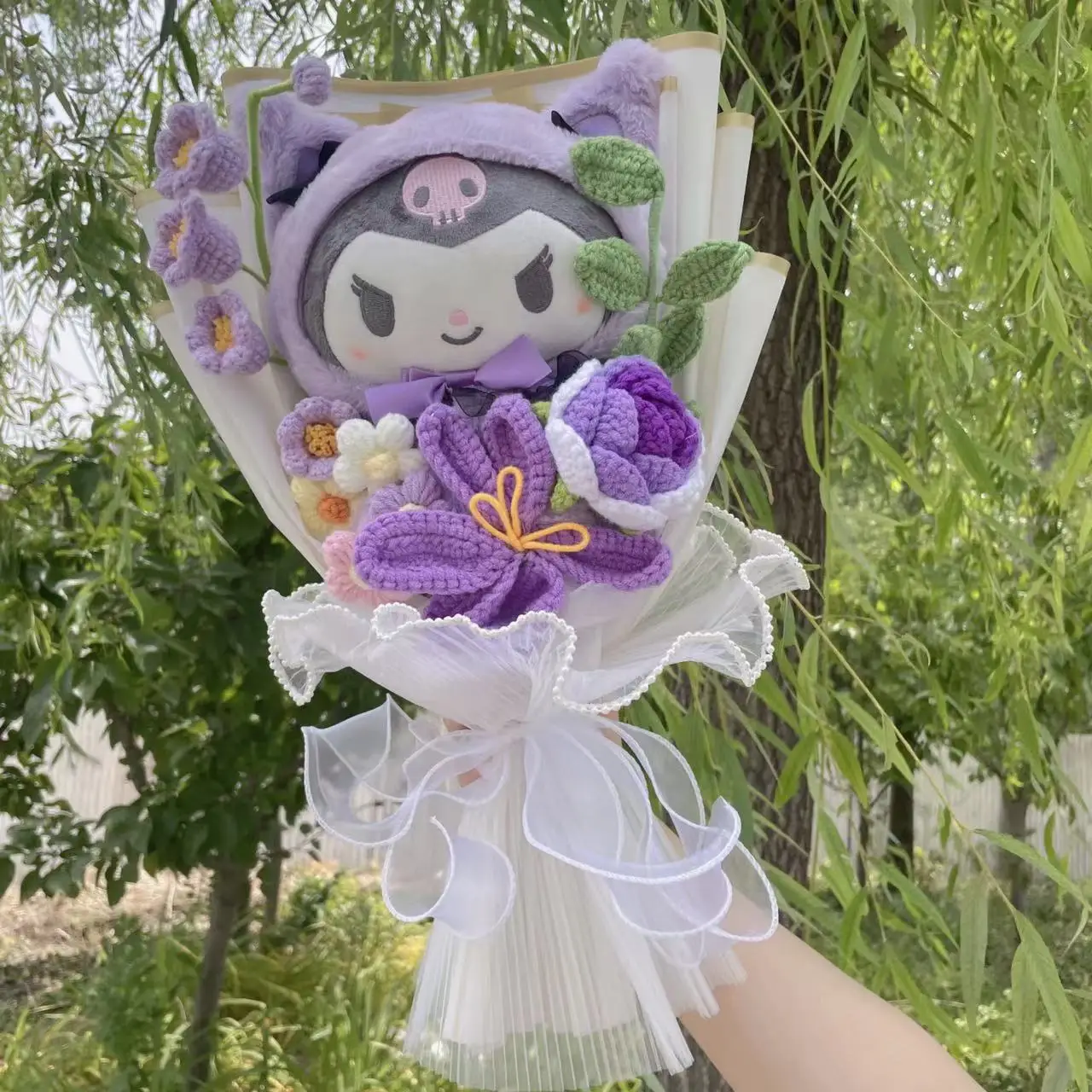Cartoon My Melody Kuromi Cinnamoroll Kt Cat Plush Doll Toy Sanrio Bouquet Gift Box Valentine's Day Christmas Graduation Gifts 5
