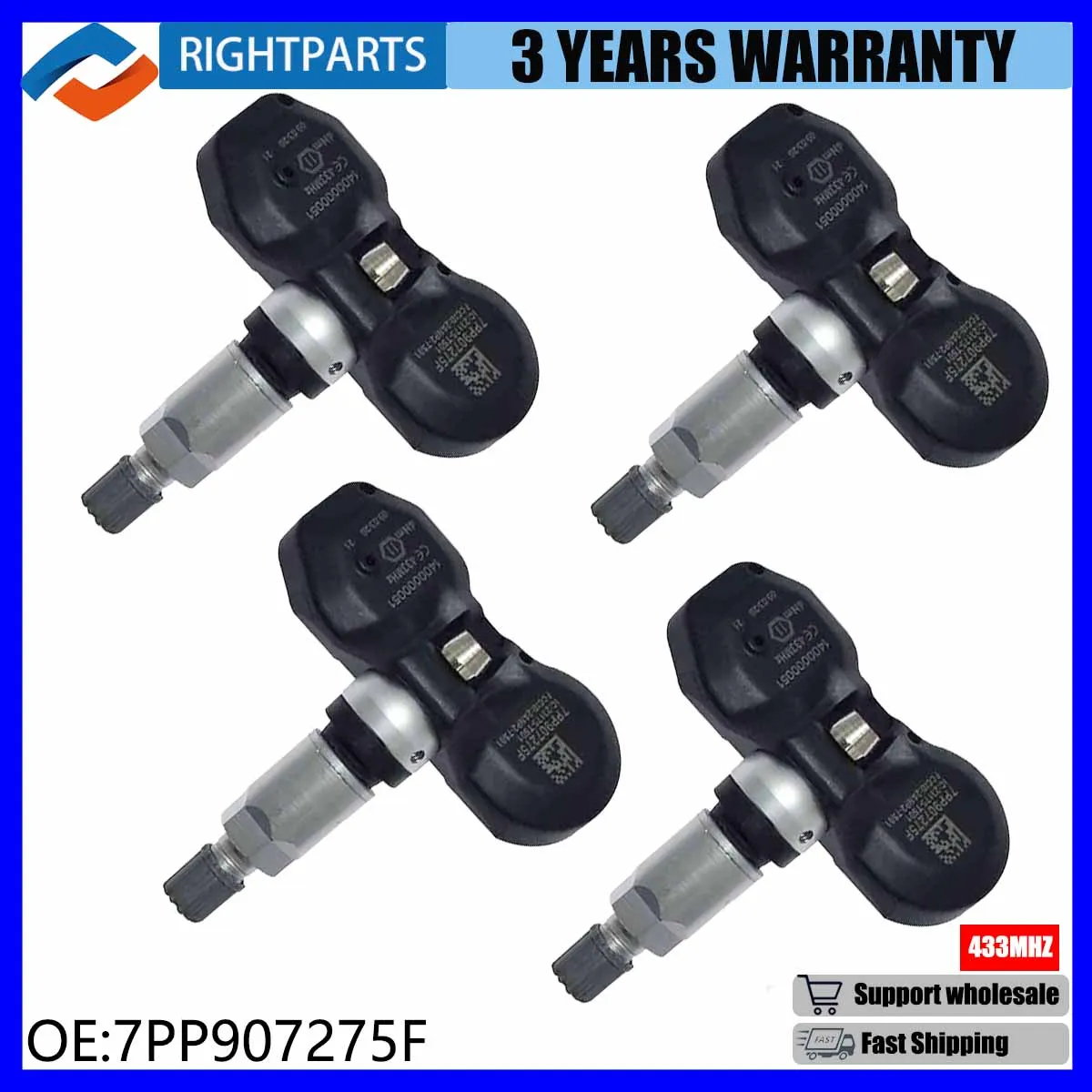 

High Qquality TPMS 7PP907275F 7PP-907-275F Tire Pressure Monitor Sensor For Audi A4 A6 A8 Q7 R8 Volkswagen VW Touareg Porsche