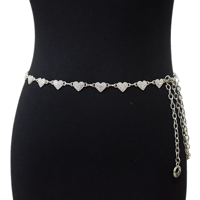 

Новый женский модный ремень с украшением в форме сердца, металлические ремни на талию