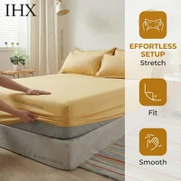 Drap-housse en coton IHX avec bande élastique, protège-matelas pour lit simple, double, king, queen, 140/150/160/180/200, taille personnalisée 6