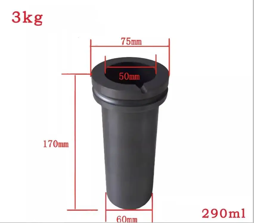 1/2/3KG 금속로(크루시블) 블랙컵 퍼니스 토치 용해 주조 정제 금은구리 황동 알루미늄 금속로(크루시블) 블랙