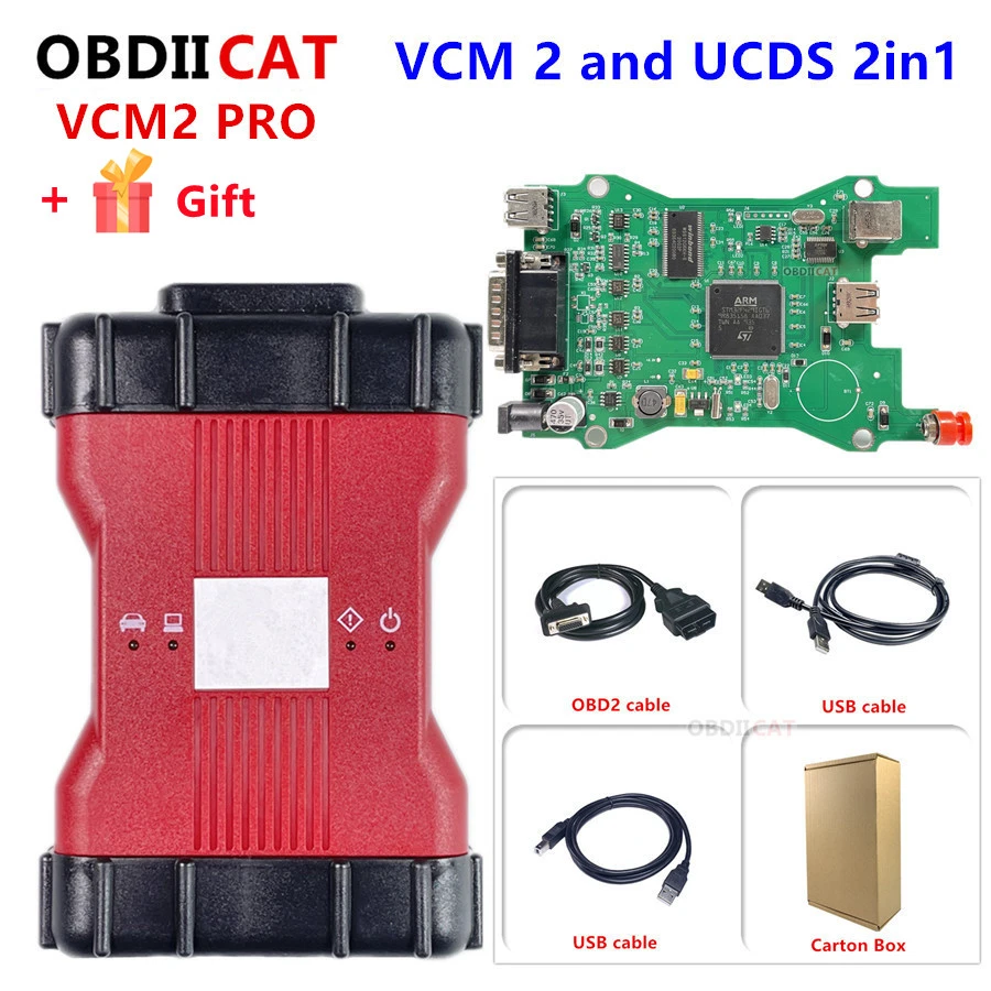 New Original VCM 2 Pro Dianostic Scanner Multi-language VCM2 IDS Best Chip Diagnostic Tool VCM II VCMII OBD2 Scanner big car inspection equipment