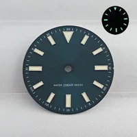 Men's 28.5mm NH35 Dial Automatic Mechanical Movement Watch Green Luminous Dial Case Pointer Accessories