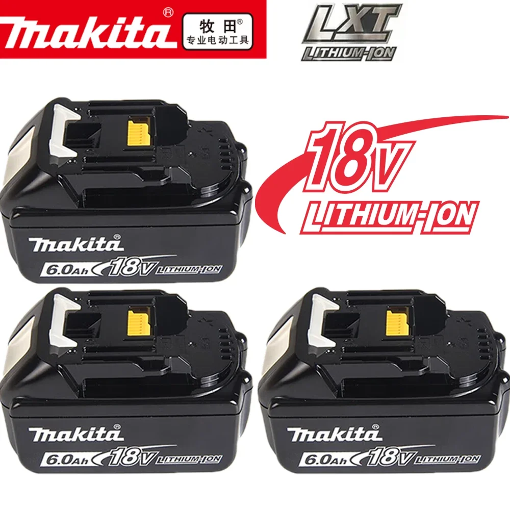 Batteria Per Elettroutensili Ricaricabile Makita Originale Al 100%, Led Sostituibile Agli Ioni Di Litio, 6.0 Ah 18V Lxt Bl1860B Bl1860 Bl1850 Bl1830