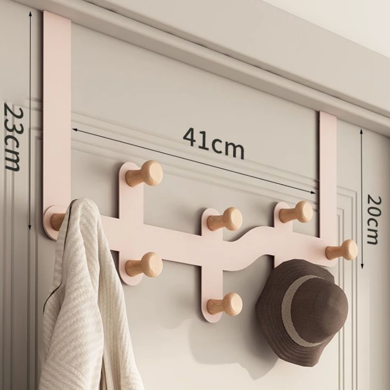 Wooden Hooks Over The Door Hooks Home Bathroom Organizer Rack Clothes Coat Towel Hanger Hook Behind The Door Kitchen Accessories