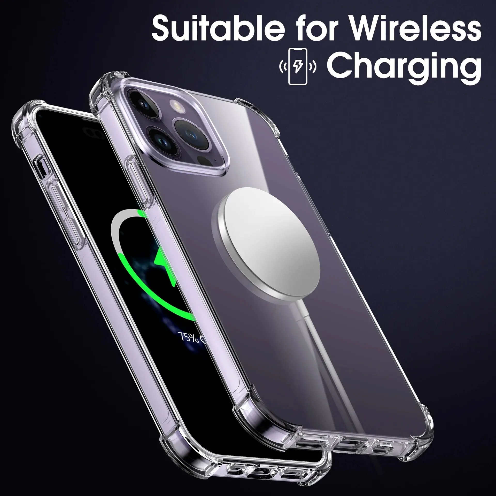 รูปสินค้า เคสกันกระแทก Clear สำหรับ iPhone 15/14/13/12/11 Pro Max