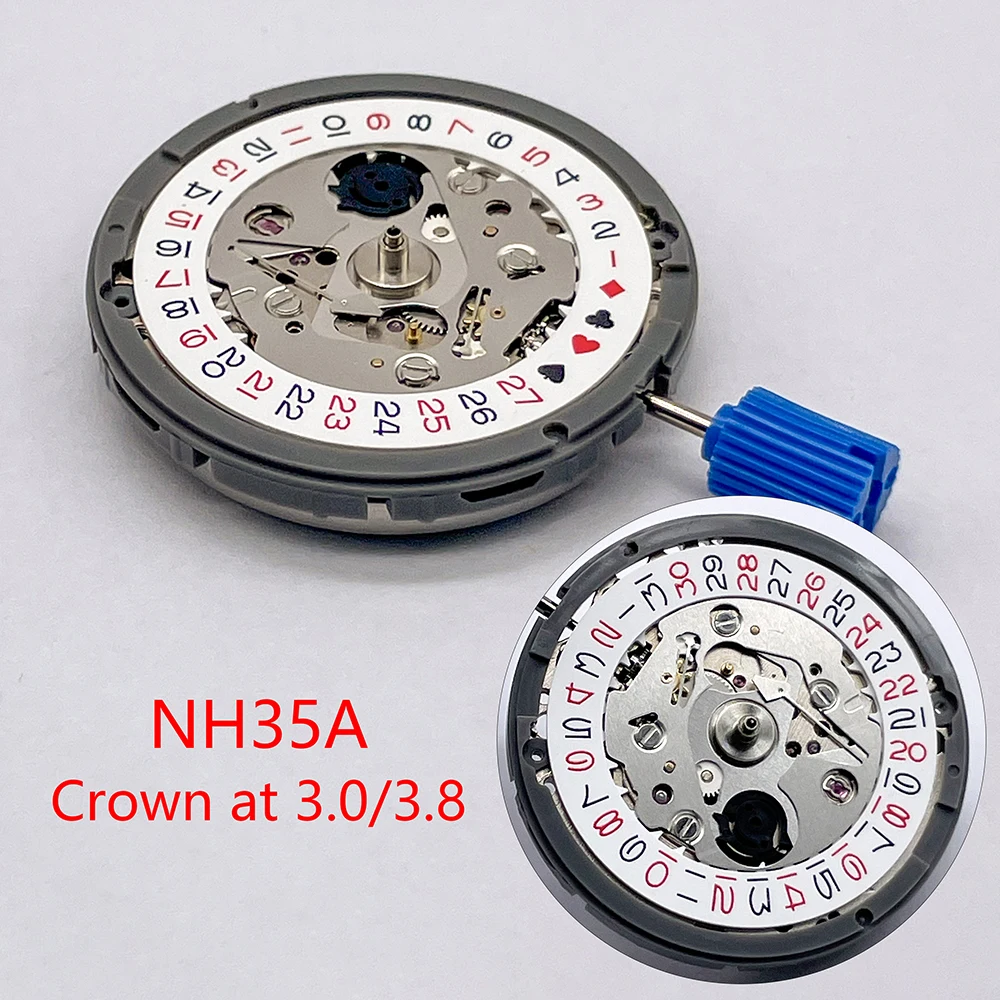 

3.0/3.8 o'clock NH35A Japan Automatic Mechanical Movement Self-winding Mechanical Date/Day Watch Replacements Part Date at 3H