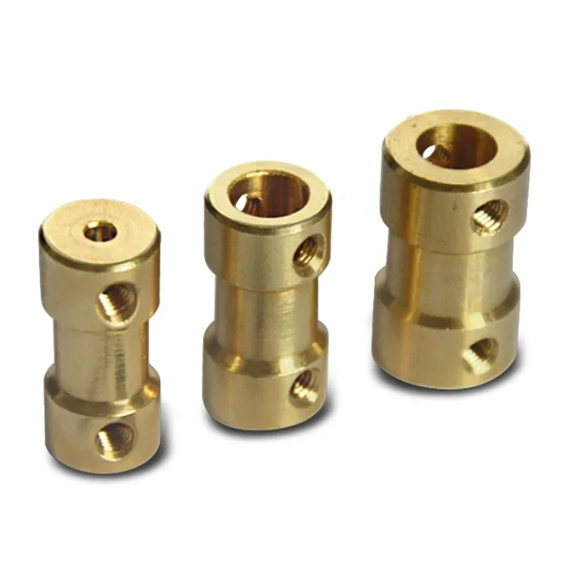 Shaft Coupler Brass Transmission Joint Connector Sleeve Adapter 2mm-6mm