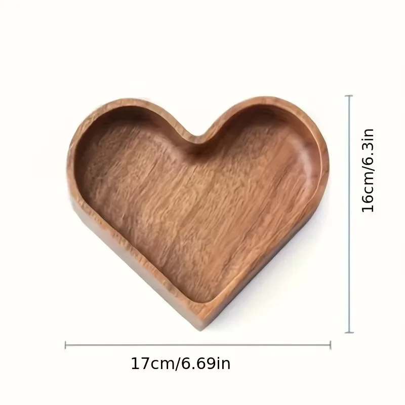 Heart Shaped Plates Dessert Trays Sushi Serving Tray Candy Dishes Decorative Wooden Pallets Decorate Valentines Day Candy Dish 6