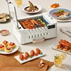 Automatic Rotating BBQ Grill, MultiFunction Skewer and Hot Pot Cooker for Home Use, Quick Cook Device,  Easy Clean Appliance, 6