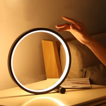 LED 테이블 램프 USB 책상 조명 터치 디밍 가능 침대 옆 램프 3 색 LED 야간 조명 장식 독서 조명 연구 램프 15cm 25cm
