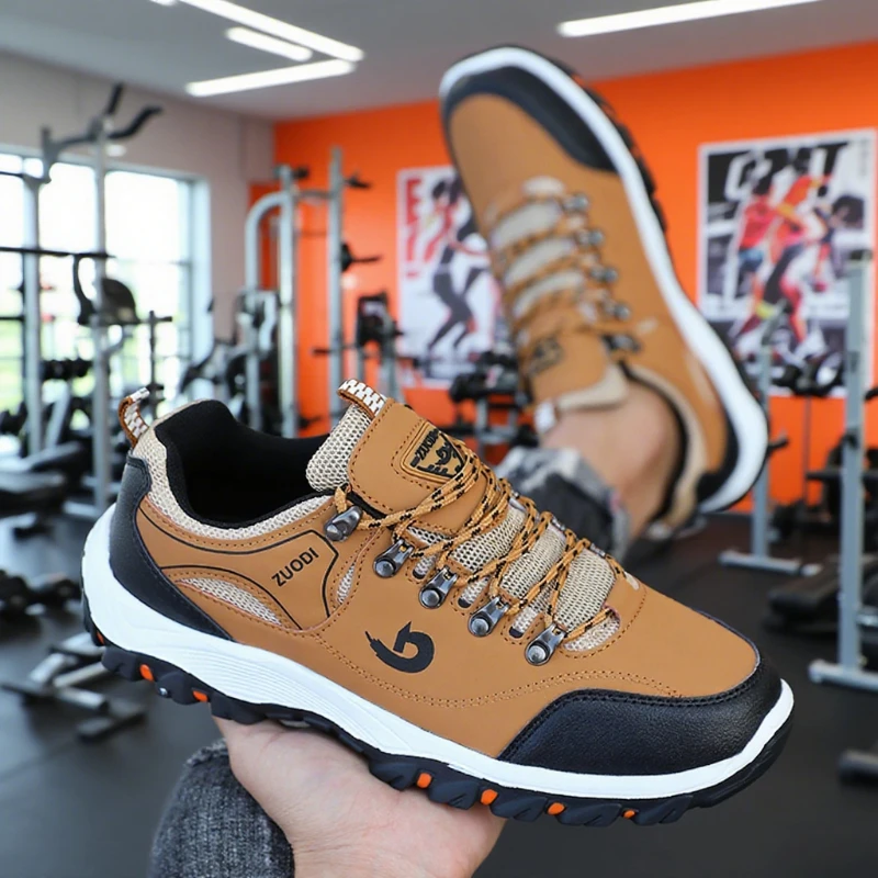 Casual Men's Sneakers Breathable Hiking Walking Shoes Spring and Summer Durable Waterproof Outdoor Shoes Vulcanized Men's Shoes