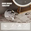 Makeup Vanity Table with Microfiber Leather Chair and Side Cabinet and Lights Mirror, Makeup Vanity with 4 Drawers, Vanity Set 3