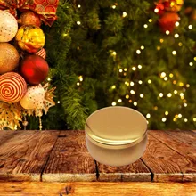 10pcs Round Empty Metal Tin Can 30ml Golden Screw Top Round Jars Metal Tin Cans Aluminum Containers Balm Tins