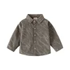 2025 Autumn Children Boy 1-6 Years Corduroy Shirt Soft Fashion Long Sleeve Overshirt Causal Soft Ripple Pattern Kid Boy Shirts 5