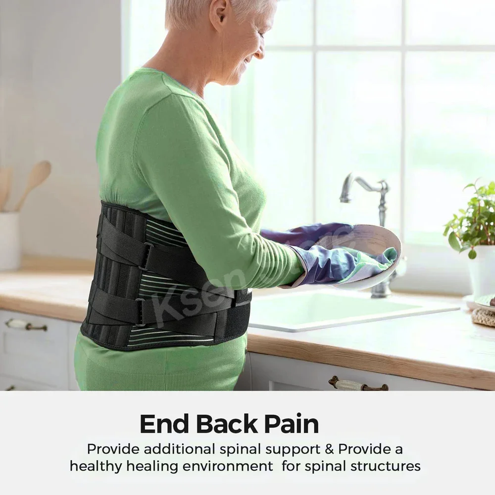 Lumbar Back Belt Waist Support Lumbar Pad Back Orthopedic Corset for Men Women Waist Protector Belt Waist Trainer Spine Support 4