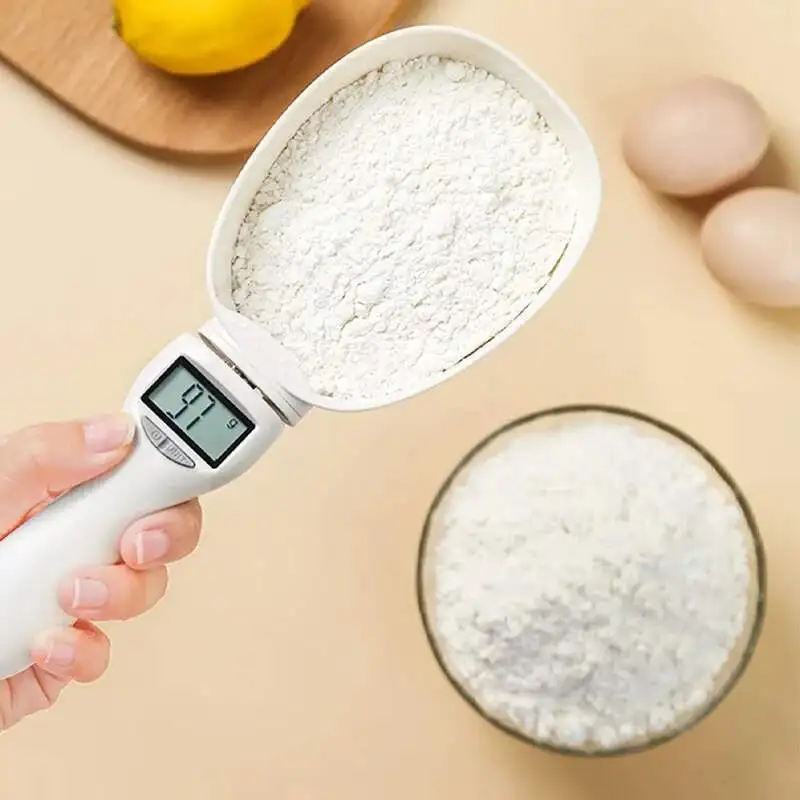 Food Scale Pet Measuring Scoop LCD Electronic Precision Weighing Tool Dog Cat Feeding Digital Spoon Scale Display Kitchen Scale 4