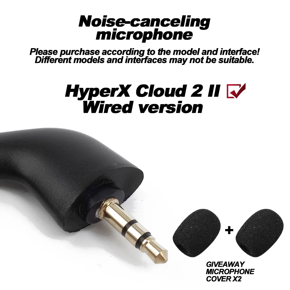 Kingston HyperX Series Cloud 123 III wireless bluetooth Replacement 3.5mm Noise Reduction Microphone Headphones Mic