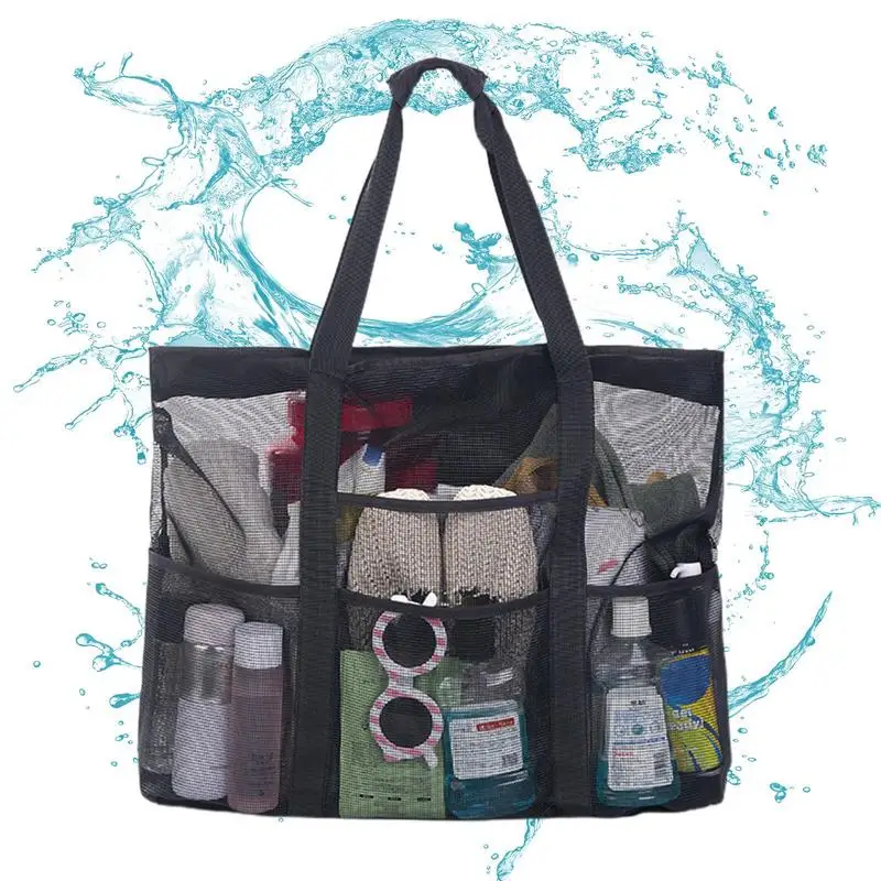 Mesh Kultur beutel für Dusche Dusch tasche Toiletten artikel Essentials Tasche mit 8 Taschen tragbare Dusch tasche Bad Organizer mit