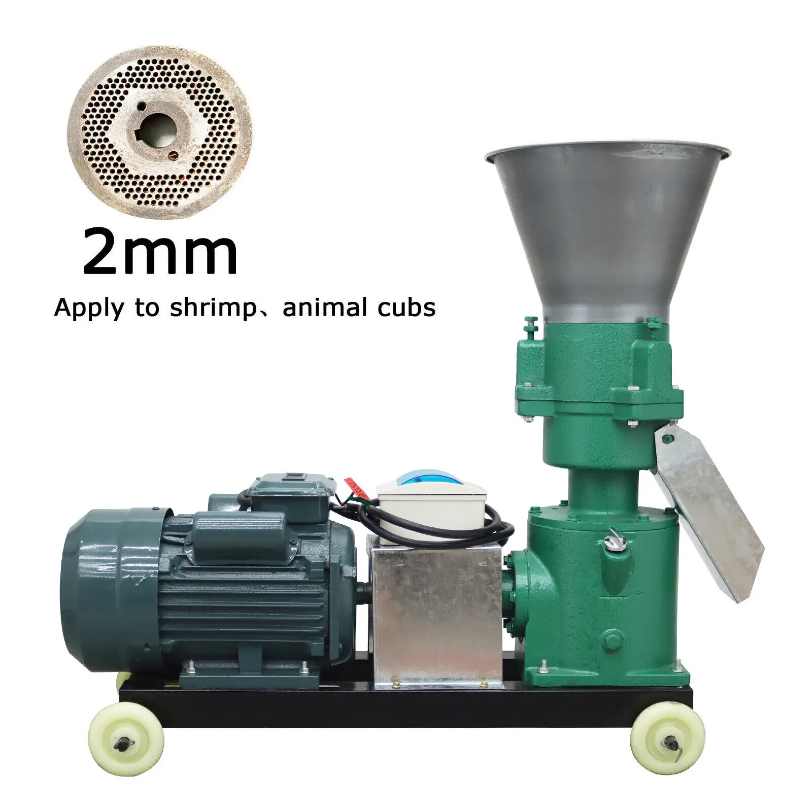2mm Plate Animal Feed Granulator Pellet Mill Machine 220V 200kg/h Output 4.5KW