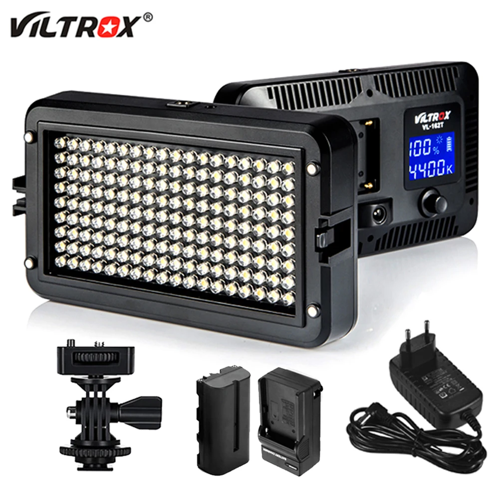 VILTROX VL-162T CRI95 LED Video Luz, Panel de luz fotográfica portátil