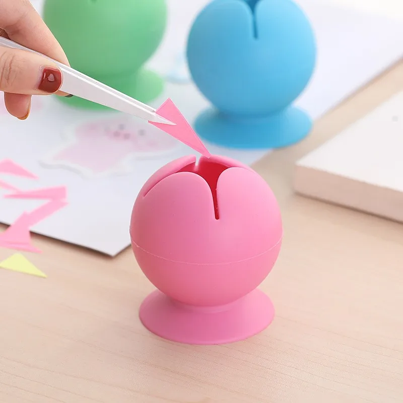 Silicone Parts Organizer Handmade Suction Cup Waste Collector Anti-slip Anti-fall Storage Bin for Handcraft Accessories