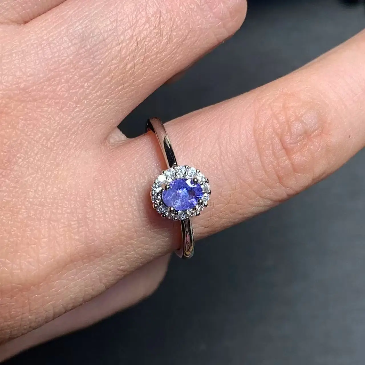 Authentic Natural Tanzanite Ring Adjustable Female Ring Jewelry for Women Gift Wholesale High Quality send randomly