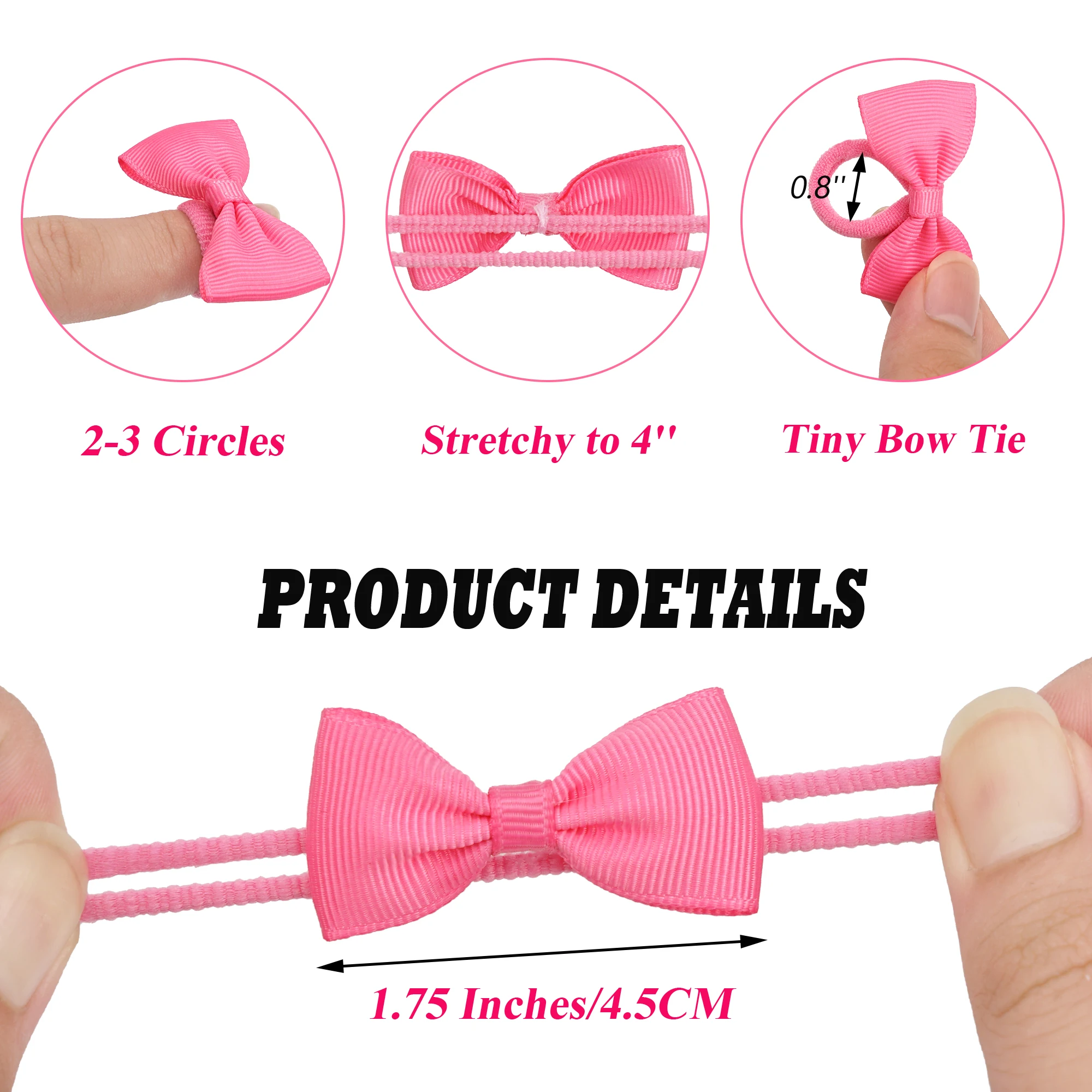 72 Piece Ponytail Holders Elastic Hair Ties Girls School Hair
