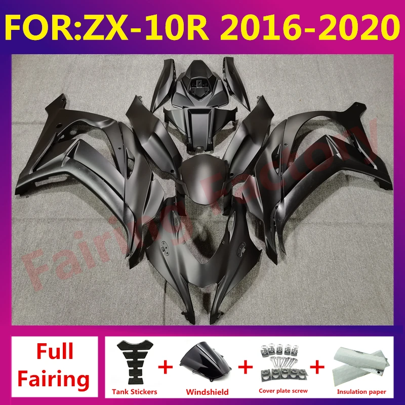 

New ABS Motorcycle Fairings Kit fit for ZX-10R ZX10R zx 10r 2016 2017 2018 2019 2020 Bodywork full fairing zxmt set matte black
