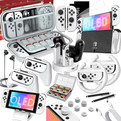 Ultimate Gaming Accessory Kit: Protective Case, Storage Bag, and More (White)