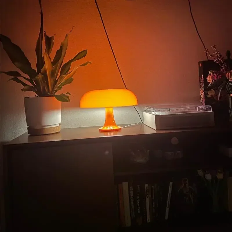 LED 버섯 테이블 램프, 호텔 침실 침대 옆 거실 장식 조명, 현대 미니멀리스트 크리에이티브, 3 색 디밍, 신제품