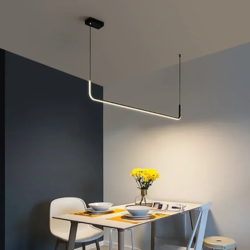 Modern LED Strip Chandelier Light Restaurant Kitchen Decor Ceiling Gold Hanging Pendants Living Room Lighting led chandelier,ceiling chandelier