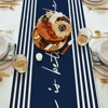 1pc Nautical Theme Table Runner Ocean Adventure Boat Anchor Compass Pattern Design Decorative Table Runner Kitchen Table Decor 3