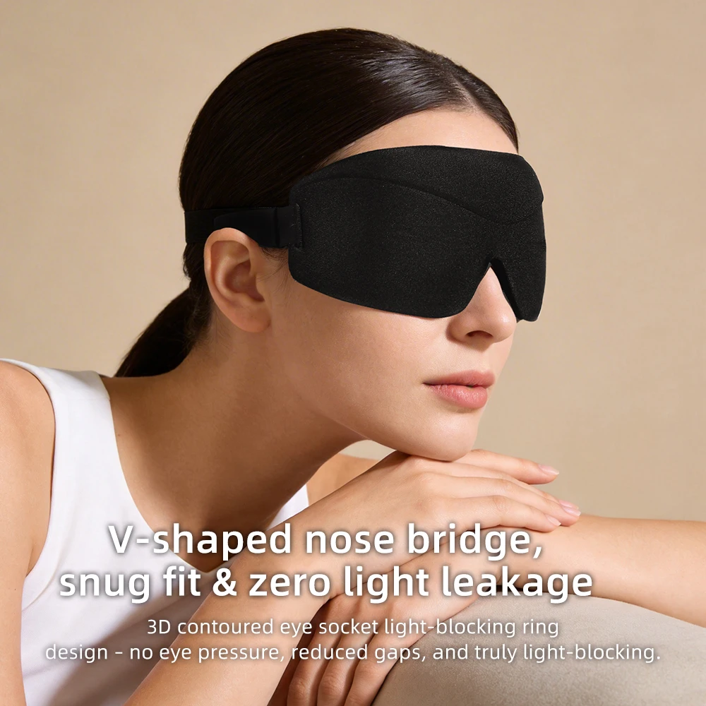 Breathable No-Pressure 3D Sleep Mask for Napping and Relaxation