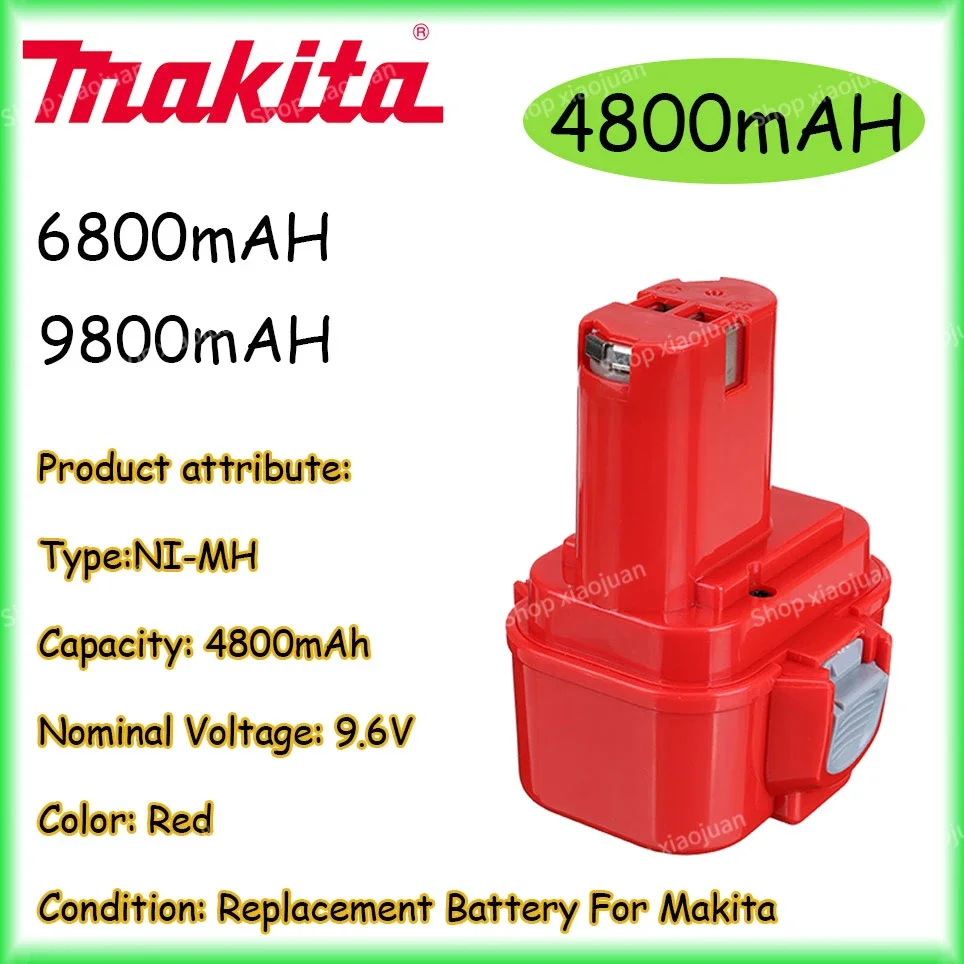 

Makita 9.6V 4800MAh 6800MAH 9800MAH NI-MH Power Tools Battery MAKITA 9120 9122 9133 9134 9135 9135A 6222D 6260D PA09 L70