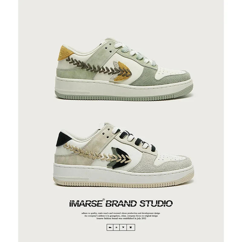 

Spring and autumn new original wheat ears thick bottom board shoes sports and casual shoes for men and women couples tide shoes