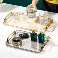 Rectangular Tray, Light Luxury European Style Household Tea Cup, Water Cup, Tea Plate, Plastic Handle Plate In Beauty Salon 1