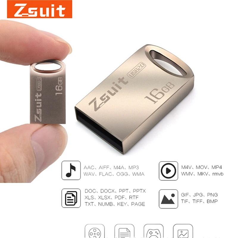Memoria Per Unità Flash 16G 32G Originale Mini Memory U Stick Metal Usb 2.0 U-Disk Compatibile Con Tutte Le Marche Di Pc,Laptop