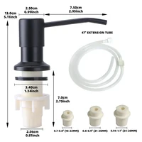 ที่จ่ายสบู่เหลวแบบปั๊มสำหรับอ่างล้างจาน ขวดสบู่เหลวสแตนเลส ติดตั้งบนอ่างล้างจาน แบบกดด้วยมือ 6