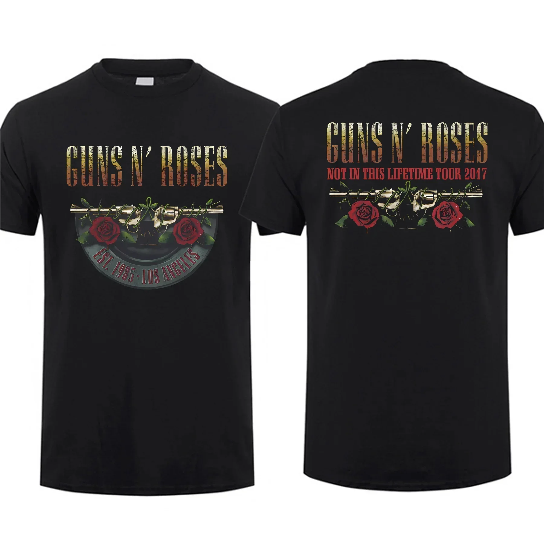 Women Hot Sale Summer Men Cotton Appetite for Destruction By Guns N' Roses Black T Shirt Cool Tee Hip Hop Streetwear T-shirt 5