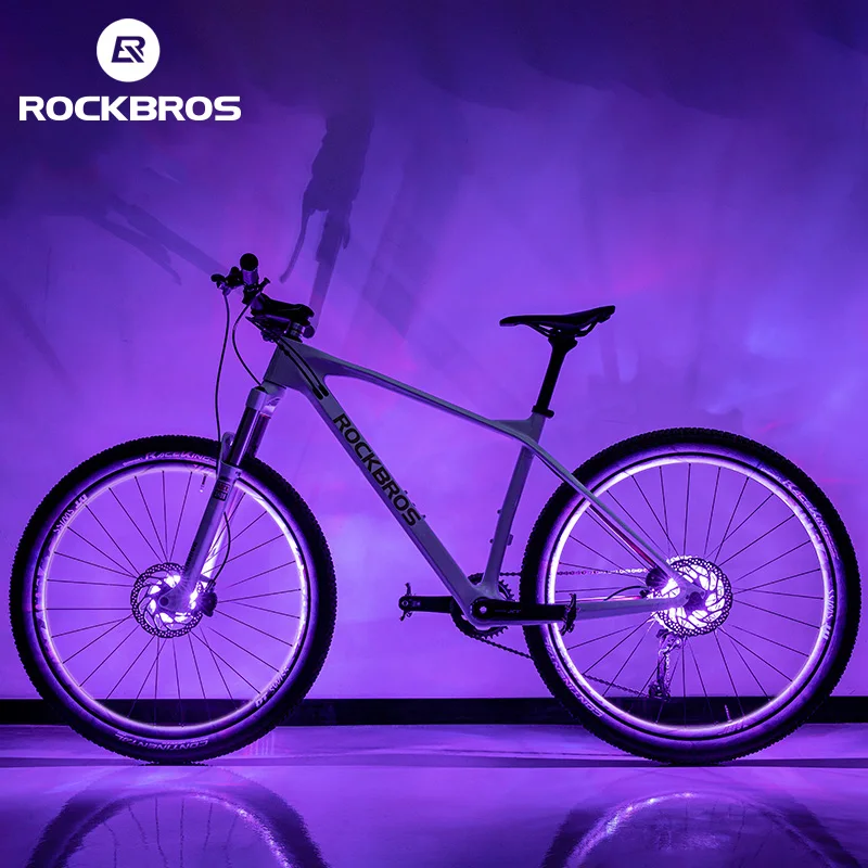 

ROCKBROS Bicycle Wheel Light Smart LED Light 1PCS Warning Light 7 Colors MTB Bike Light Vibration Sensing Light Bike Accessories