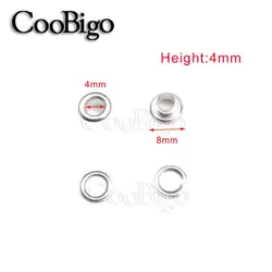 Premium Metal Eyelet Grommet Ring Kit for Sewing & Crafting (100 Sets, Silver) (Dia. 4mm)