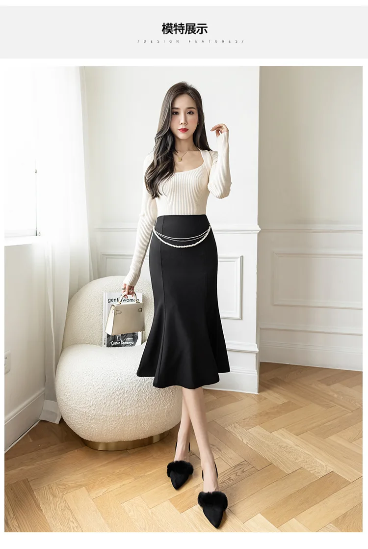 Skirts Women Solid Vintage Office Ladies Elegant Chic Korean Style A-line Summer Long Faldas Mujer High Waist Simple Hip Skirt midi skirt